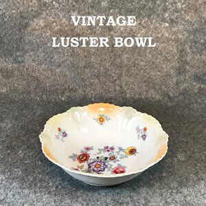 Vintage Hand Painted Luster Ceramic Bowl